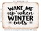 DECORATIVE METAL SIGN - Wake Me Up When Winter Ends - Vintage Rusty Look